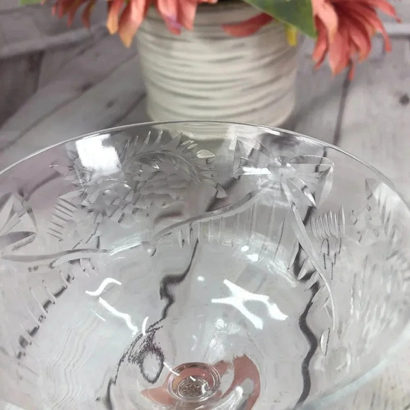 vintage set of 2 champagne pedestal stem - Picture 9 of 10